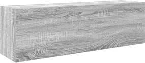 vidaXL szürke sonoma szerelt fa fali fürdőszobaszekrény 100x25x30 cm