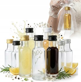 10x Dorica üvegpalack 20ml Esküvő Ajándék Vendégeknek Köszönetnyilvánítás