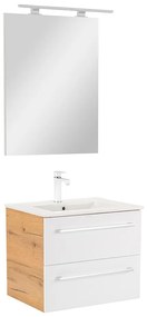 Vario Clam 60 komplett fürdőszoba bútor tölgy-fehér