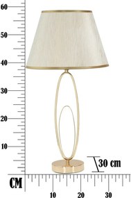 Glam Flush fehér asztali lámpa aranyszínű lámpatesttel - Mauro Ferretti