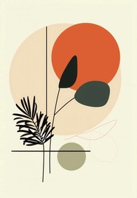 Poszter 68x98cm Naplemente az oázis felett