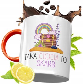 Narancssárga Bögre Nagynéninek Tökéletes Ajándék fényképes nyomtatással