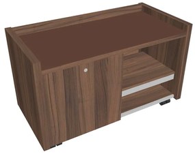 Verno mobil konténer 100 x 50 cm üveggel, bal, dió / barna