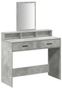 Sminkasztal Fiókokkal Beton Szürke 100x41x140 cm