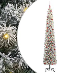 vidaXL Mű karácsonyfa 300 LED-del Zöld 270 cm PVC, acél és műanyag