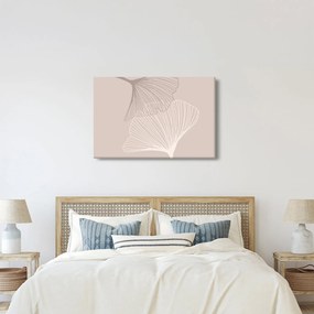 Kép - Bézs színű levelek N⁰2 (90x60 cm)