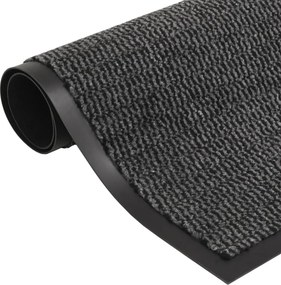 vidaXL antracitszürke négyszögletes szennyfogó szőnyeg 60 x 90 cm
