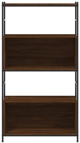 barna tölgyszínű szerelt fa és vas íróasztal 80 x 30 x 145,5 cm