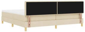 Box Spring Ágy Matraccal Krém 200x200 cm Szövet