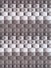 Tapéta Geometrikus szürke háromszögek minimalizmus skandináv loft 206x275