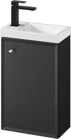 Cersanit S801-569 - MILLE falra szerelhető fürdőszobai szekrény mosdóval, 40x22 cm, fekete