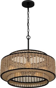 Quoizel boho függeszték teton barna matt fekete elsqz-teton-5p-mbk