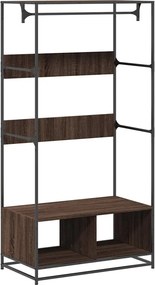 vidaXL barna tölgy színű szerelt fa ruhásszekrény 90 x 50 x 180 cm