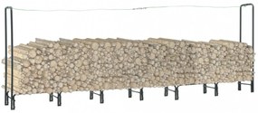 vidaXL antracitszürke acél tűzifatároló 360 x 35 x 120 cm