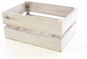 DIVERO Kerti fa tároló doboz VINTAGE 51 x 36 x 23 cm fehér