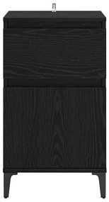 Éjjeliszekrény 2 pcs Musta tammi 40 x 35 x 70 cm Faanyag