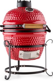 Klarstein kamado grillsütő, Princesize, kerámia, 11", füstölés, BBQ, lassú sütés, piros