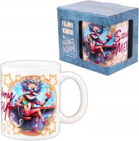 Vicces bögre dekoratív csomagolásban Őrült nyugdíjas