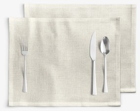Goldea pamut reggeliző alátét - világos vászonszövésű - 2db 30 x 40 cm