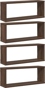 vidaXL 4 db barna tölgy színű szerelt fa fali kockapolc 60x15x23 cm