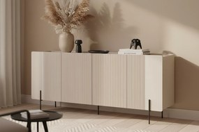 Malmi komód 200 cm - kasmír / fekete lábak