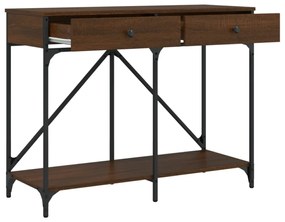 barna tölgyszínű szerelt fa tálalóasztal 100 x 39 x 78,5 cm