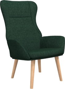 vidaXL sötétzöld szövet pihenőfotel
