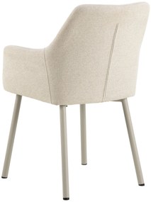 MAZZONI EXPORT VERA Bézs (Apia 453 szövet) / bézs váz - MODERN KÁRPITOZOTT CHENILLE  KAGYLÓSZÉK LOFT STÍLUSÚ NAPPALIBA/ÉTKEZŐBE