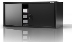 Felső szekrényelem EWA Compact öltözőszekrényhez – 800 x 380 x 400 mm, fekete