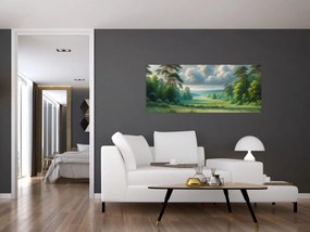 Kép - Zöld táj (120x50 cm)