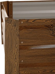 Magasított virágágy, barna, acél, NONKY TYP 5