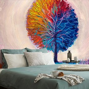 Öntapadó tapéta színes akvarell fa