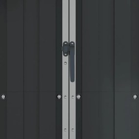 antracitszürke horganyzott acél kerti fészer 116x45x175 cm