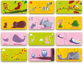 Párosító puzzle - Mama-baba, 24 db-os - Mom and baby