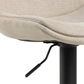 Fekete-bézs állítható magasságú bárszék (ülésmagasság 65 cm) Adisa – Actona