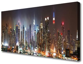 Vászonkép falra Éjszakai New York City 125x50 cm