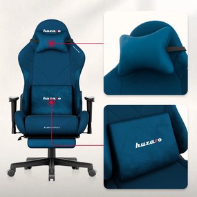 Gamer szék, Force 5.7 lábtartóval kék