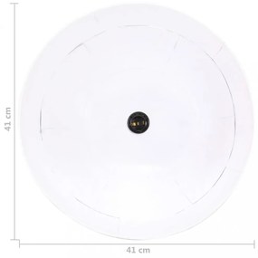 kerek fehér ipari vintage függőlámpa 25 W 41 cm E27