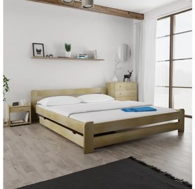 Laura ágy 180x200 cm, fenyőfa Ágyrács: Ágyrács nélkül, Matrac: Deluxe 10 cm matrac