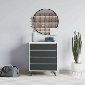 Suvera White and Anthracite komód