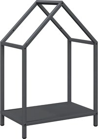 vidaXL antracitszürke hidegen hengerelt acél tűzifatároló 40x25x60 cm