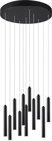 TRIO 321691132 TUBULAR Hengeres Függesztett Lámpa Fekete LED IP20