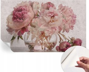 Öntapadós tapéta Divatos 3D fali ragasztóval Bazsarózsa fekete 416x254 cm