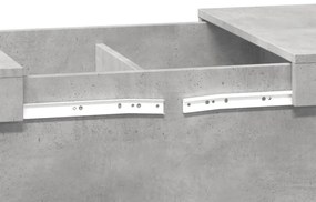 betonszürke szerelt fa dohányzóasztal 100 x 55 x 40 cm