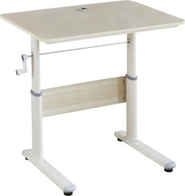 Növekvő íróasztal, tölgy/fehér, KASIOS