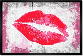 Poszter keretben 60x40 Száj, mint málna Ajkak