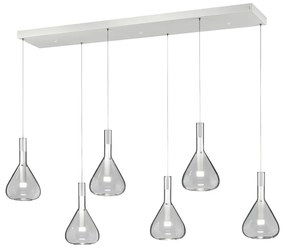 Fehér LED függőlámpa üveg búrával Cipera – CINQUE