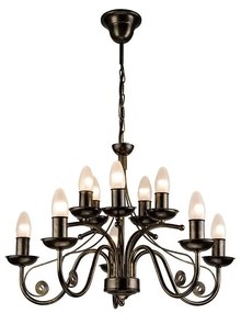 Csillár láncon DONATO 10xE14/40W/230V