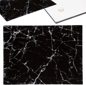Vágódeszka Üveg edzett mintás Fekete Márvány nagy 30x40