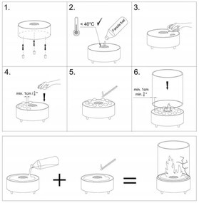 Planika Dancing Flames - BIO kandalló 36,3x25,1 cm 2,5kW